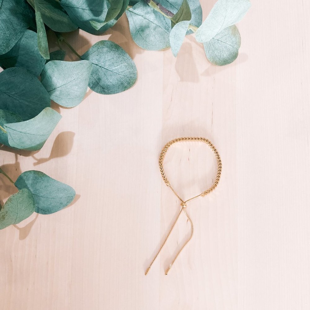 Adjustable Toggle Bracelet - Gold